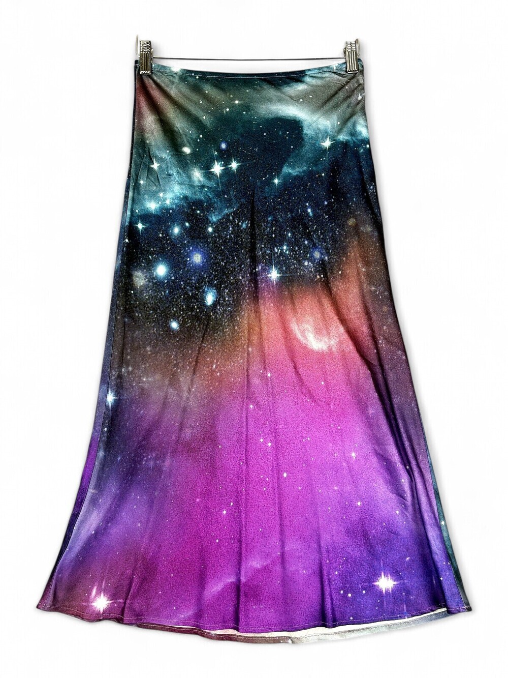 Pinko Galaxy Print Maxi Skirt Size 4 Flowy A-Line